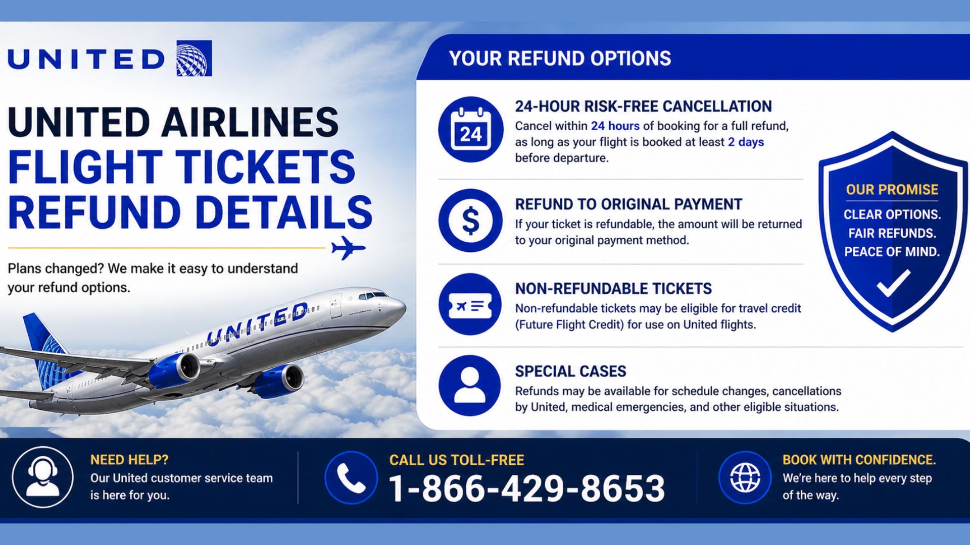 United Airlines Cancel Within 24 Hours Booking For a Full Refund